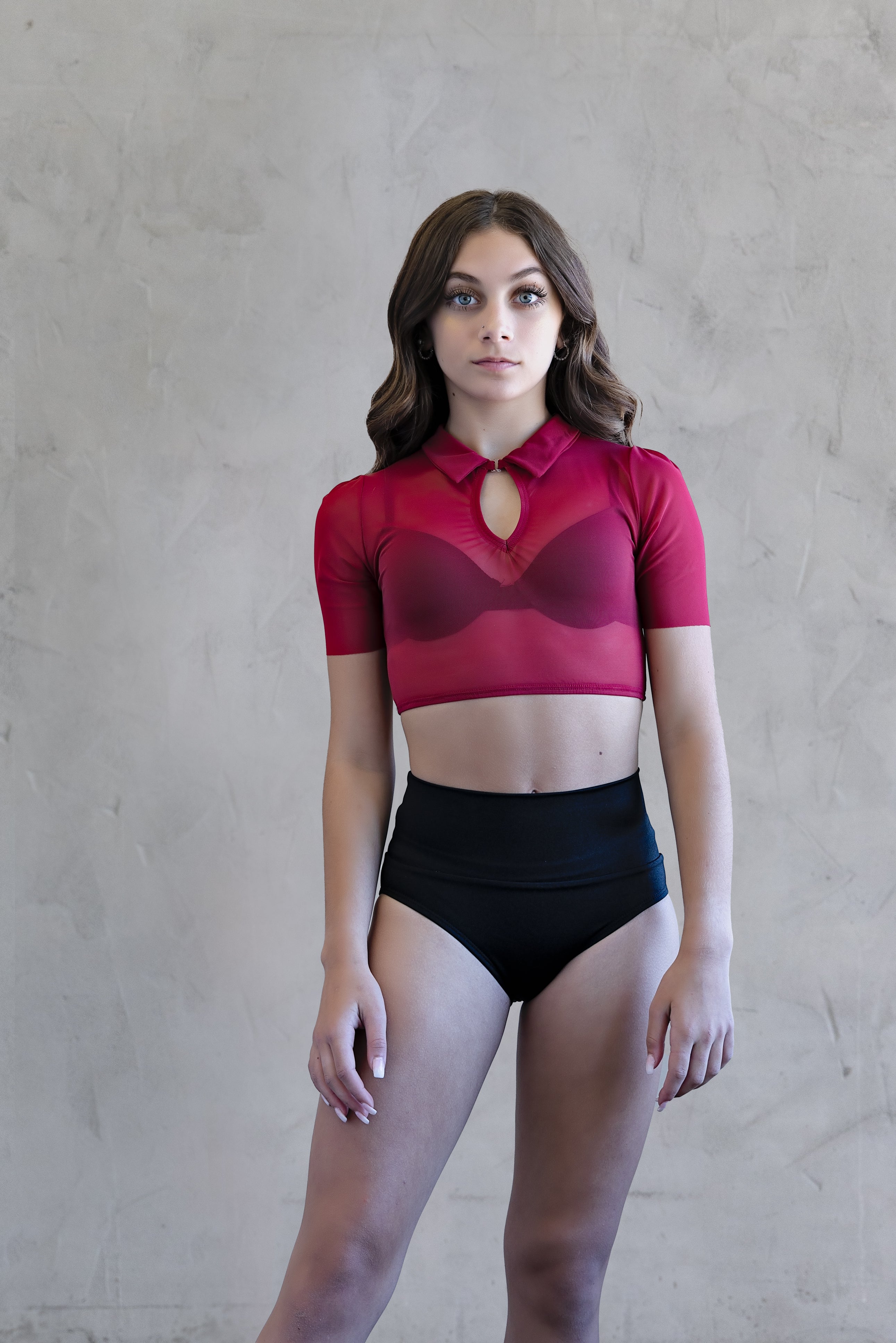 Costume Top- Mesh Top with Bell Sleeve- T331 – ChelseaBDance